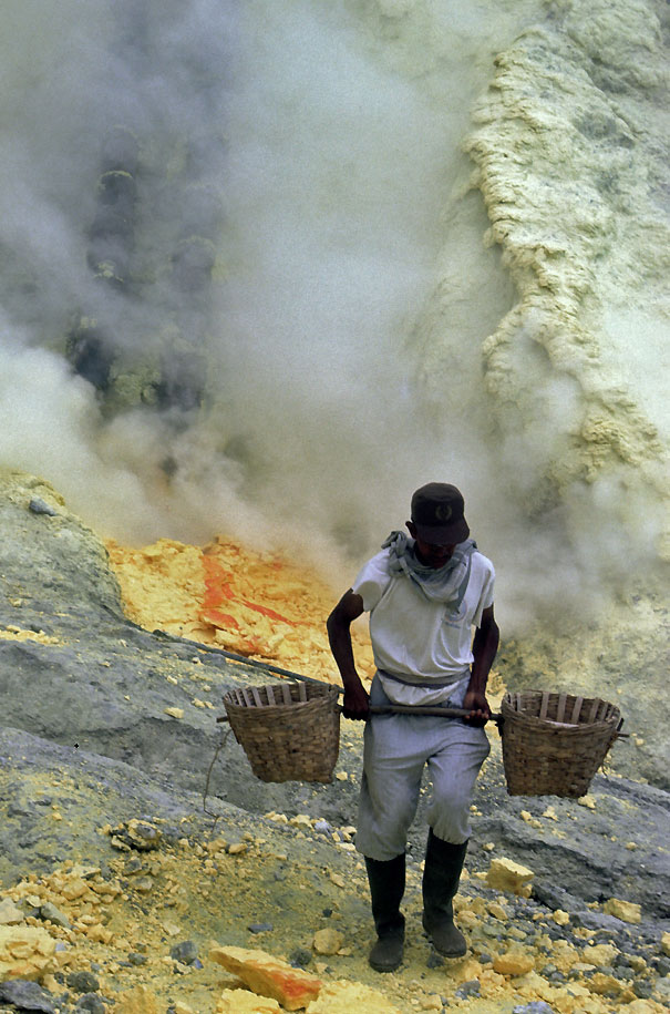 Javanese Sulfur Collectors